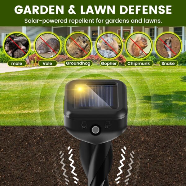 CIIC Solar Ultrasonic Mole & Gopher Snake Repellent - Image 2