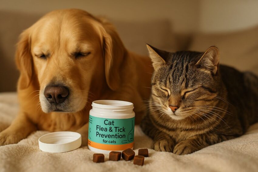 Carmelie Cat Flea and Tick Treatment + Dog Allergy Chews