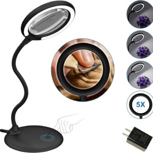 30x Magnifying Glasses With Light And Stand