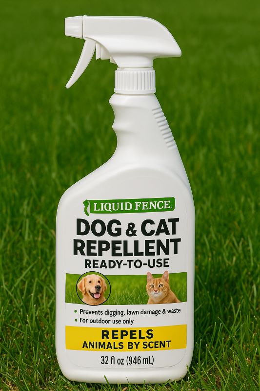Ready-to-Use Liquid Fence Dog & Cat Repellent for Yard