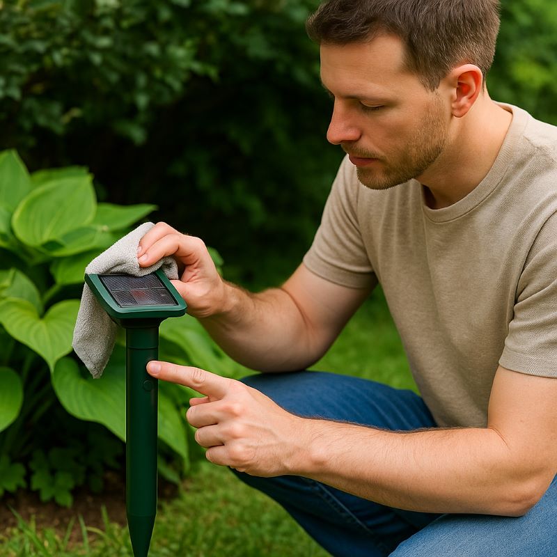 Solar Snake & Rodent Deterrent Stakes maintenance 