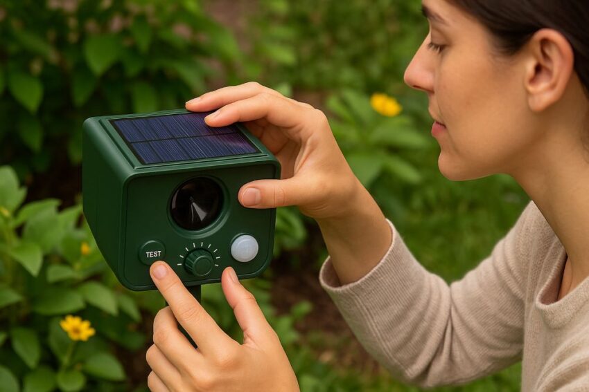 Ultrasonic Animal Repellent Defender settings