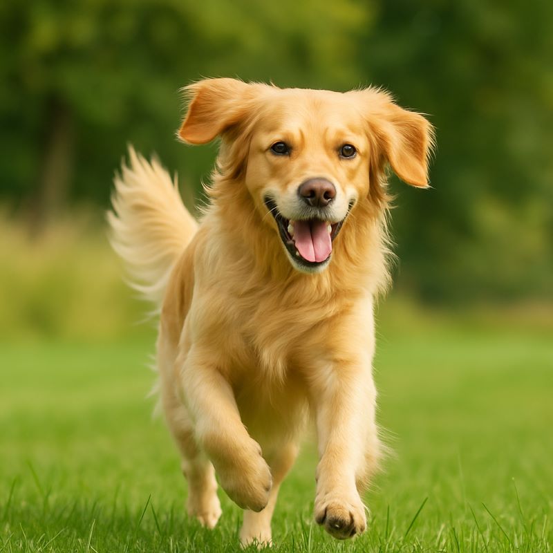 dog happy after  eating flea and tick prevention chew