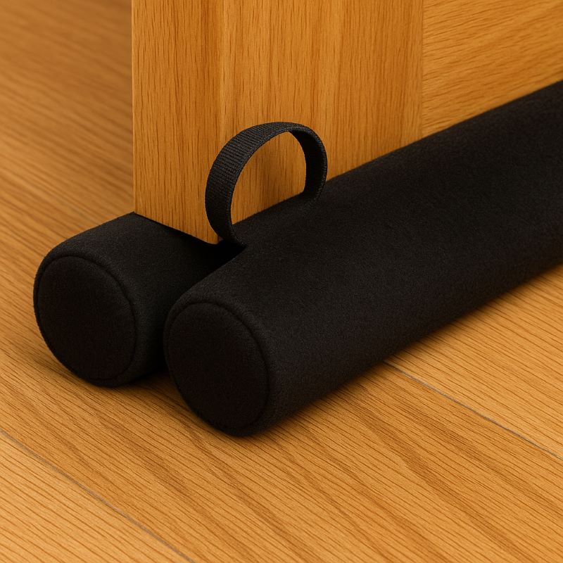 28–32in Black Door Draft Stopper for Big Gaps