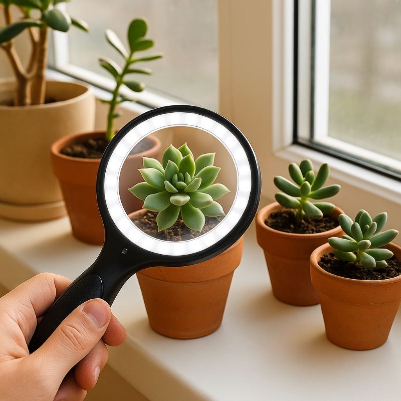 30X 33‑LED Magnifying Glass with Light