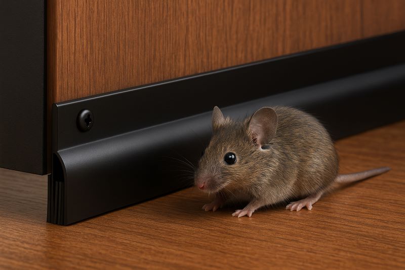 36” Rodent-Proof Aluminum Door Sweep with Rubber Seal