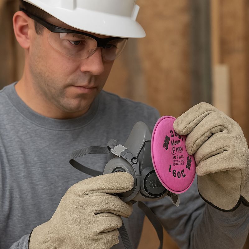 3M P100 Respirator Filter 2091 In USe