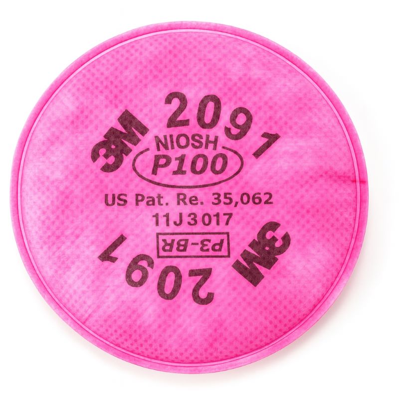 3M P100 Respirator Filter 2091 for Lead, Asbestos, Arsenic & More