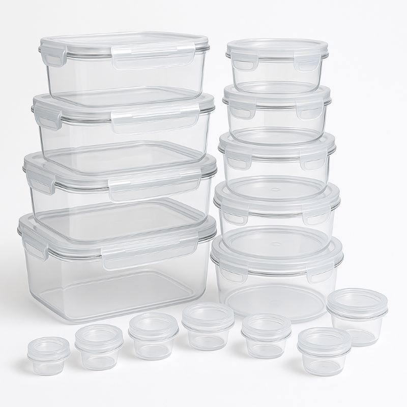40‑Piece Airtight Food Storage Set with Leak‑Proof Lids, Labels & Pen