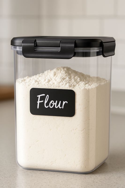 4‑Pack 5.2L Airtight BPA‑Free Pantry Containers with Labels & Marker