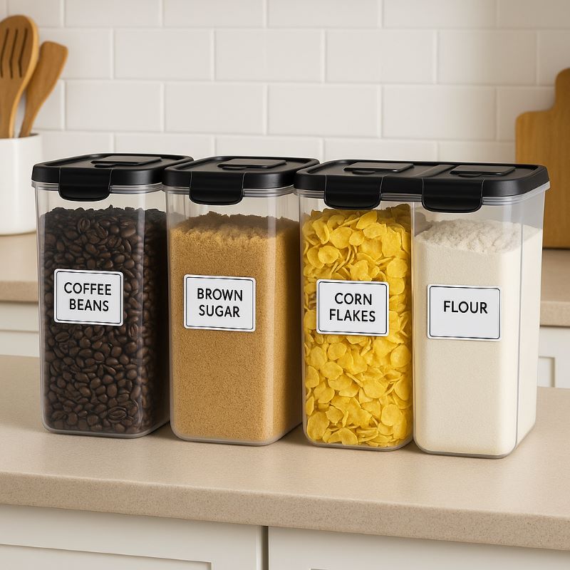 4‑Pack 5.2L Airtight BPA‑Free Pantry Containers