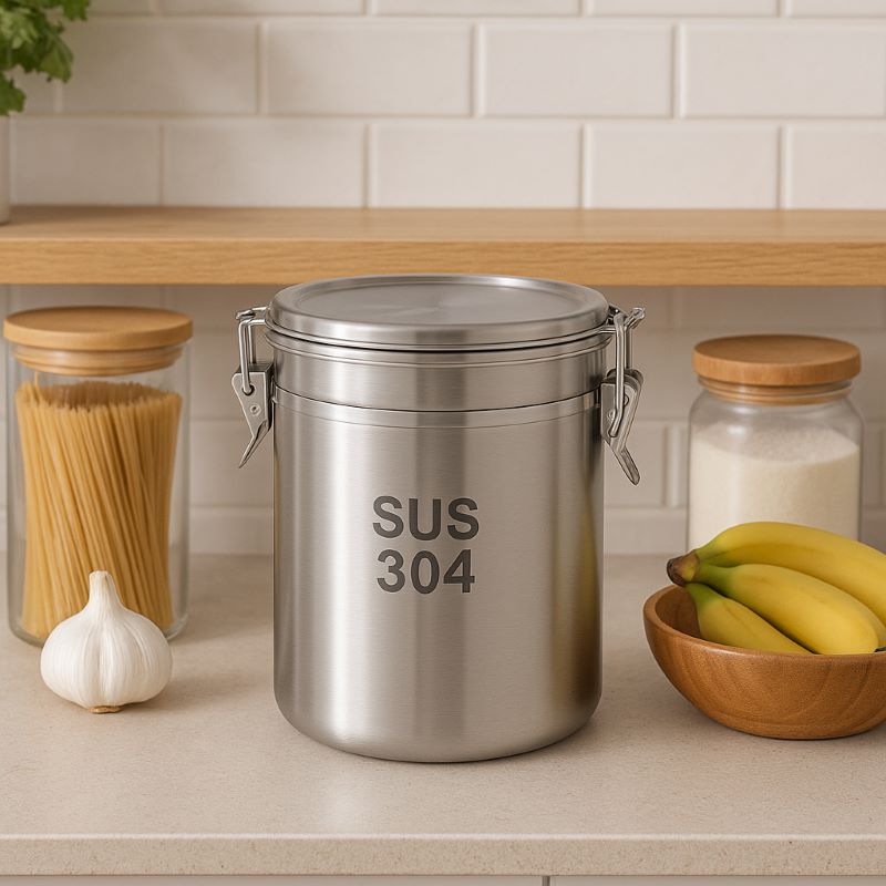 6‑Litre 304 Stainless Steel Airtight Containers For Food