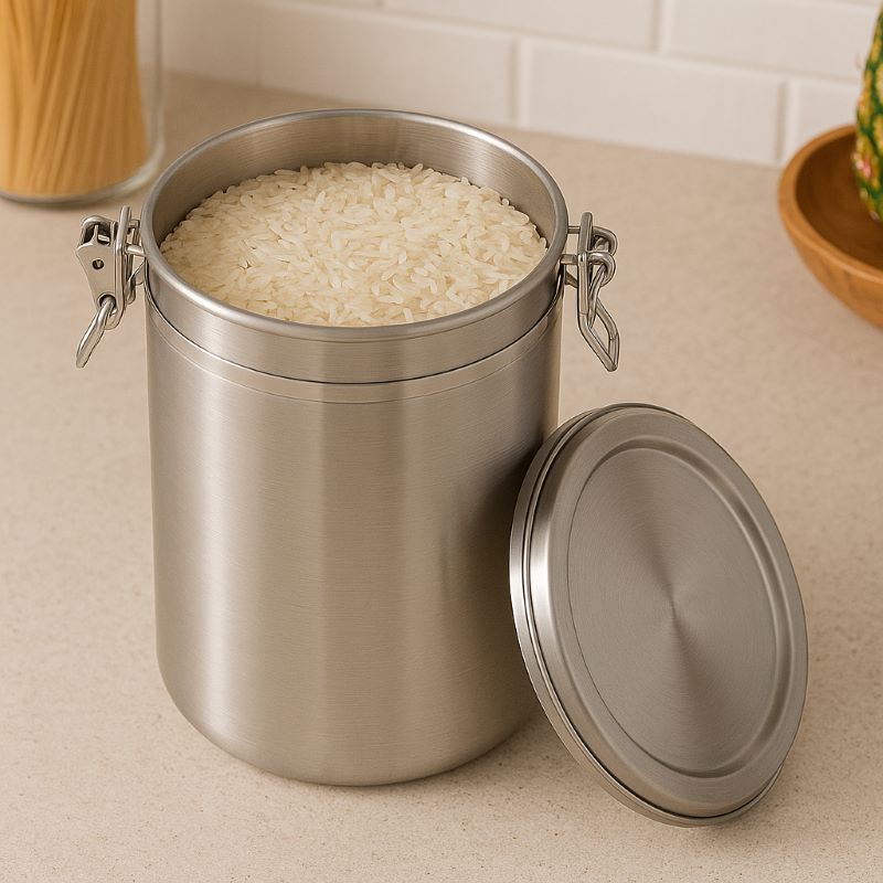 6‑Litre 304 Stainless Steel Airtight Containers For Rice