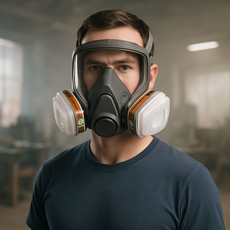 Gas Masks Survival Nuclear and Chemical Full Face Respirator In action