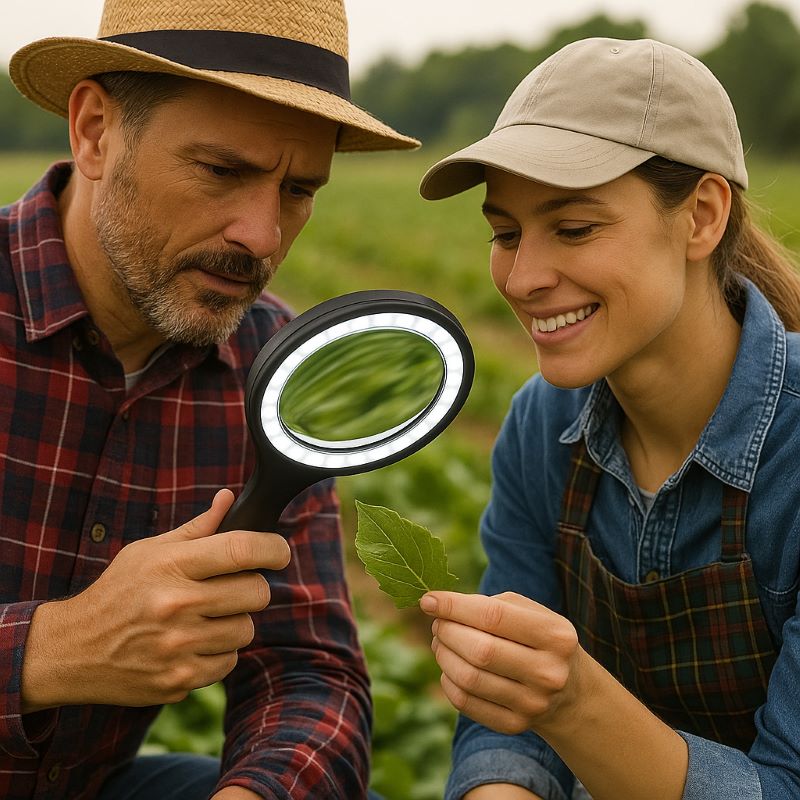 Gayrrnel 30X 33‑LED Magnifying Glass with Light