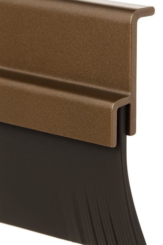 Heavy‑Duty 36″ Bronze Aluminum Door Sweep with Rubber Seal In Use