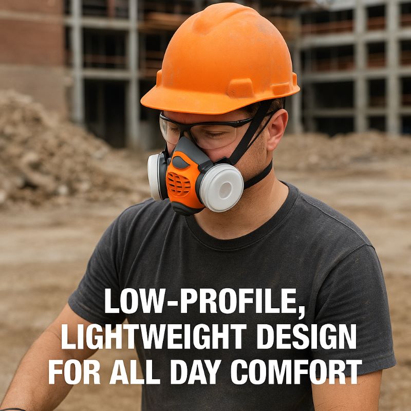 Klein Tools 60553 P100 Half‑Mask Respirator In Use