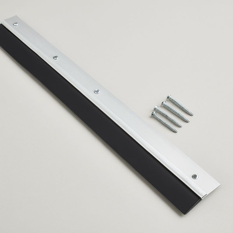 M‑D 36″ Aluminum U‑Shape Screw‑On Under–Door Seal with Kick Plate