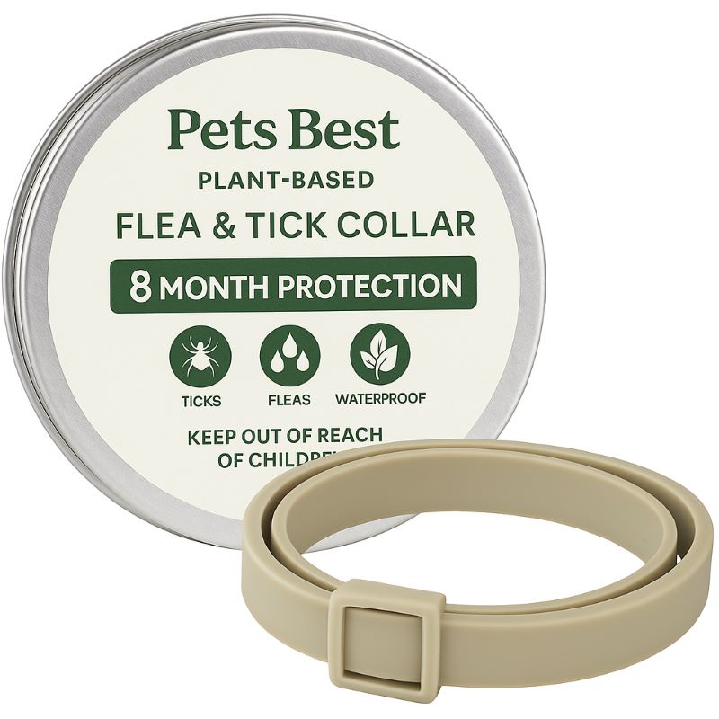 Natural 8‑Month Flea and Tick Prevention Collar for dogs