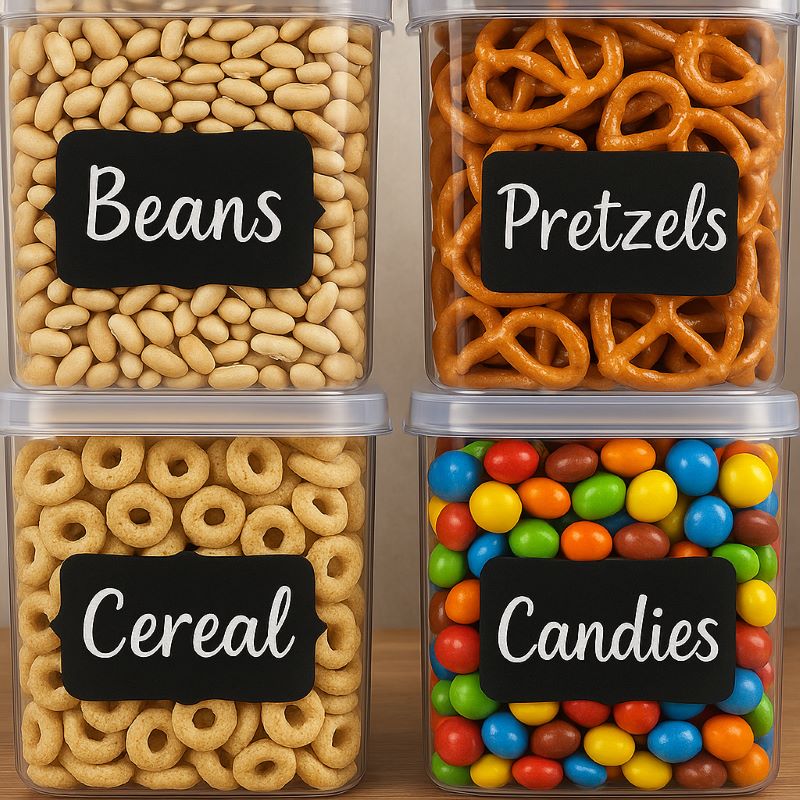PRAKI 24‑Piece BPA‑Free Airtight Pantry Canisters