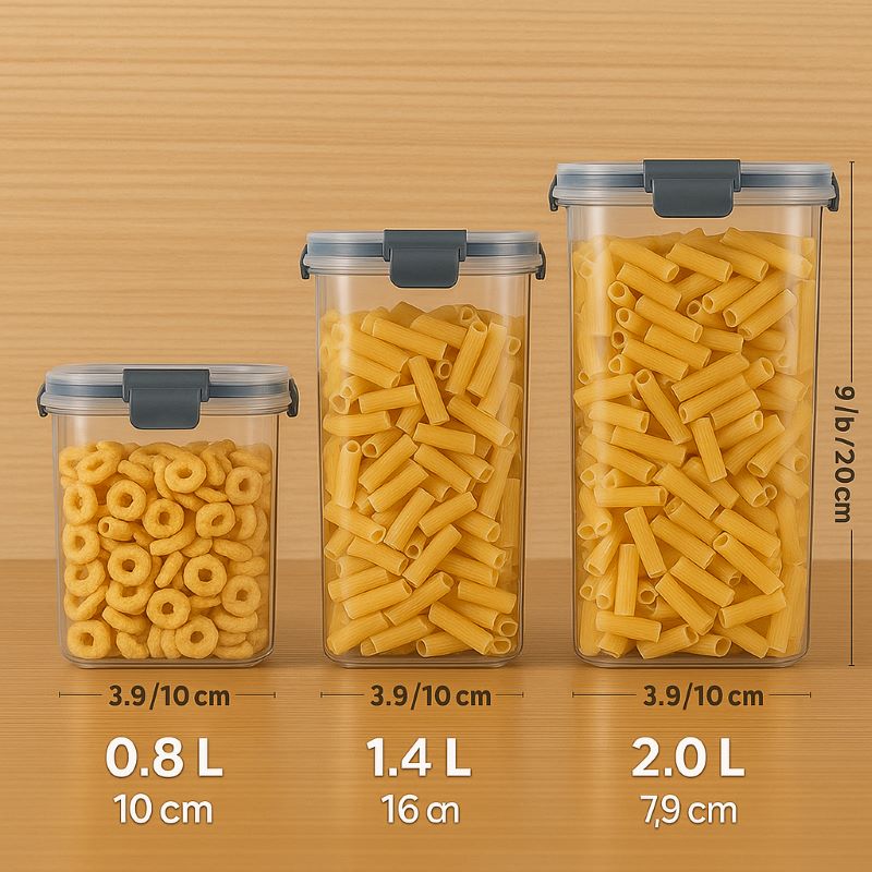 PRAKI BPA‑Free Airtight Food Storage Canisters