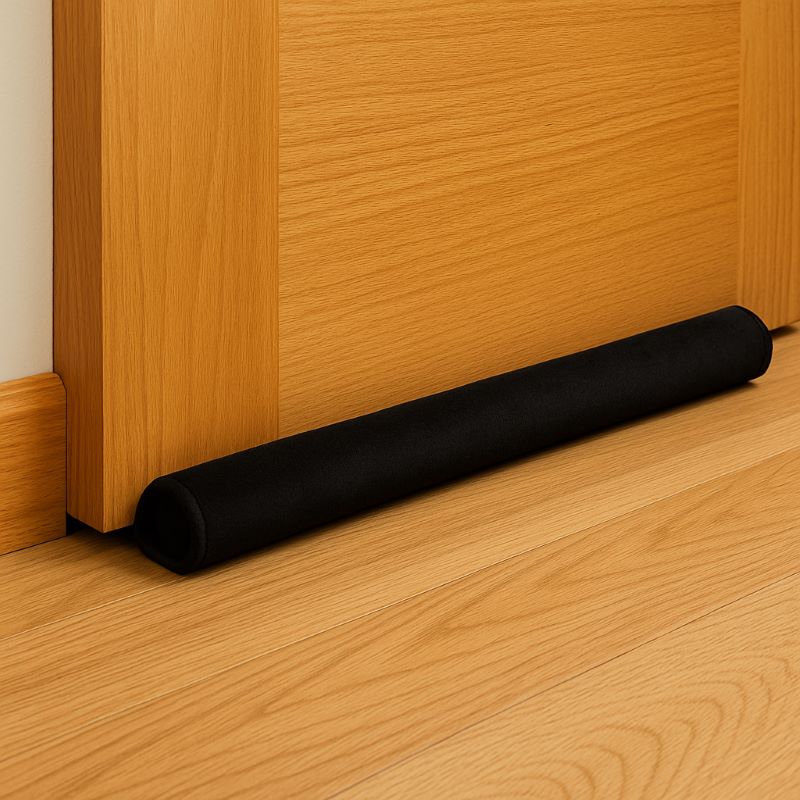 Upgraded 28–32in Black Door Draft Stopper for Big Gaps