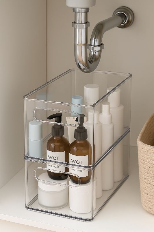 Vtopmart Large Stackable Clear Acrylic Storage