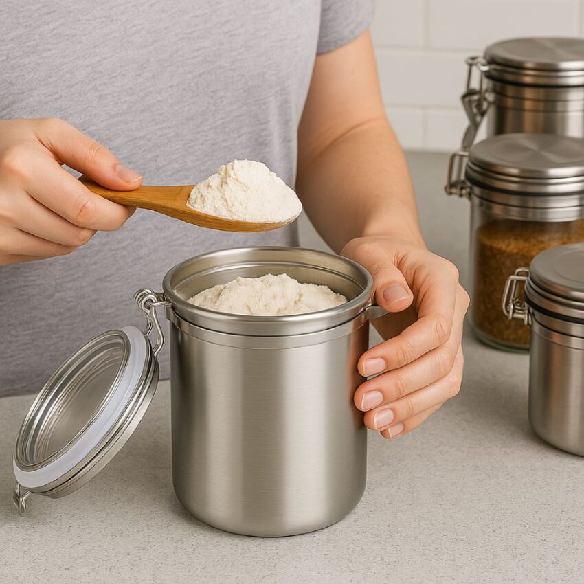 Zopeal Stainless Steel Canister In Use