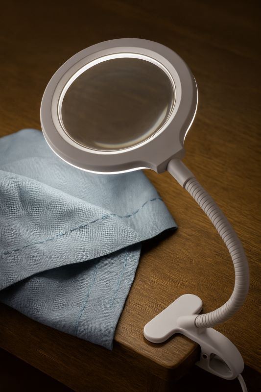 new 3X Desk Magnifying Glass with Light & Stand