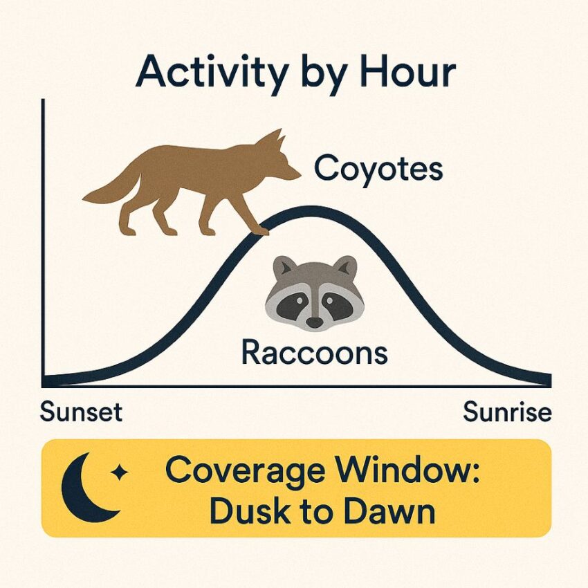 predator behavior to device timing