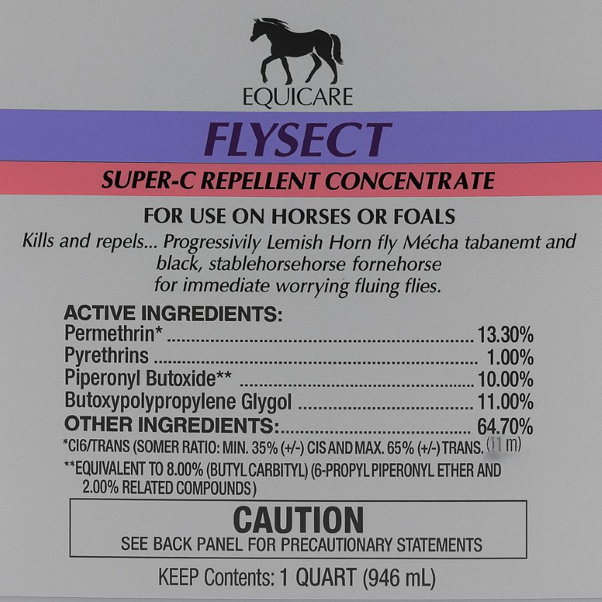 product label showing active ingredients and EPA registration number