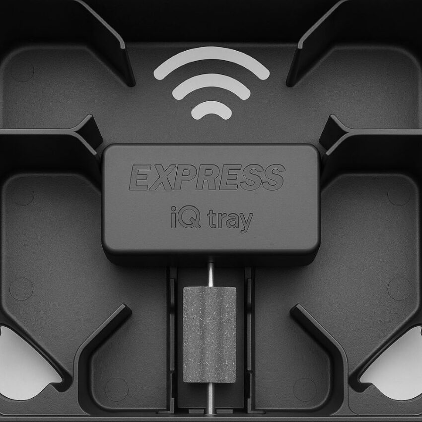Express iQ tray installed in an EVO Express to enable remote activity sensing