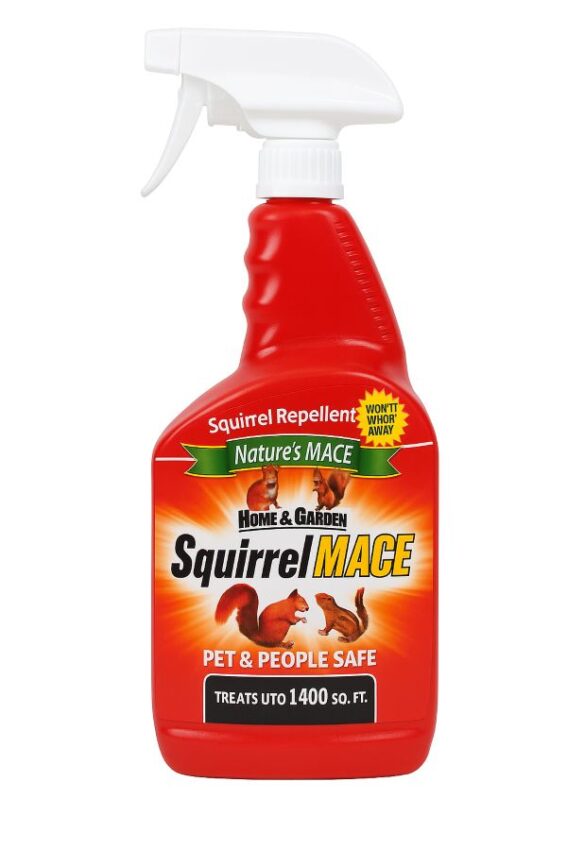 Nature’s MACE Squirrel MACE 40 oz ready-to-use spray bottle, treats up to 1,400 square feet
