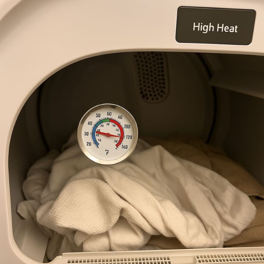 Dryer cycle reaching lethal temperature for bed bugs